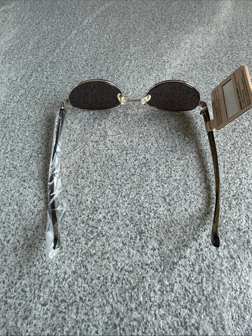 NWT FRYE Savannah Women’s Sunglasses in Olive Gold Slim Oval Metal Frame No Case
